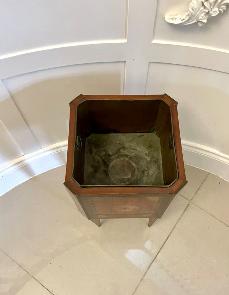 Antique George III Quality Satinwood Inlaid Freestanding Champagne/Wine Cooler - Image 5